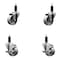Service Caster 3'' Semi Steel Wheel Swivel 1-1/8'' Expanding Stem Caster Set 2 Brakes, 4PK SCC-EX20S314-SSS-2-TLB-2-118 - alternate 1